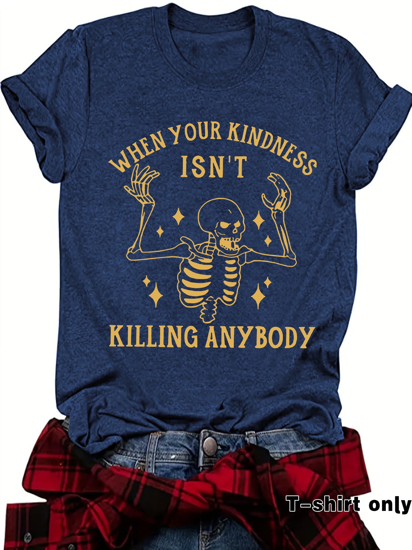 Short sleeved skull pattern short sleeved shirt