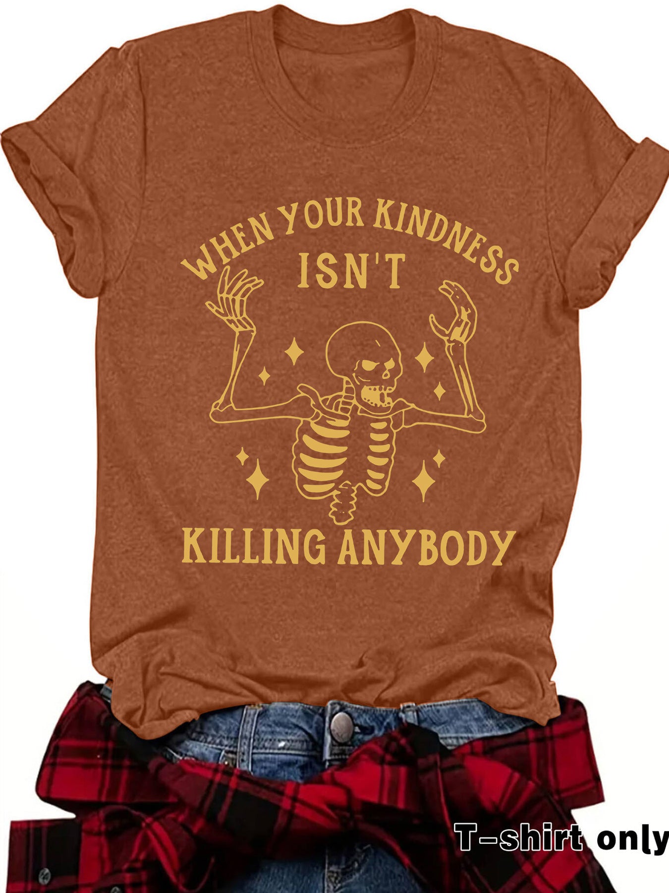 Short sleeved skull pattern short sleeved shirt