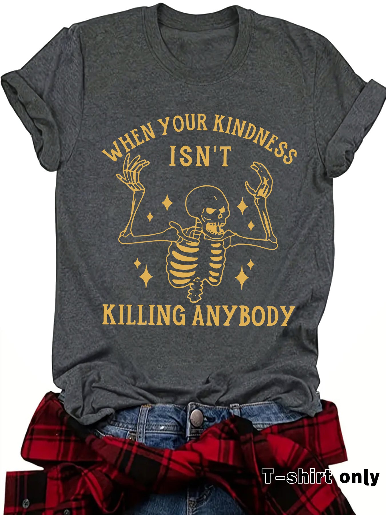 Short sleeved skull pattern short sleeved shirt