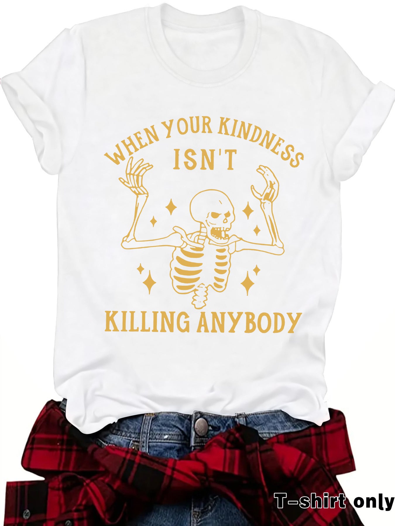 Short sleeved skull pattern short sleeved shirt