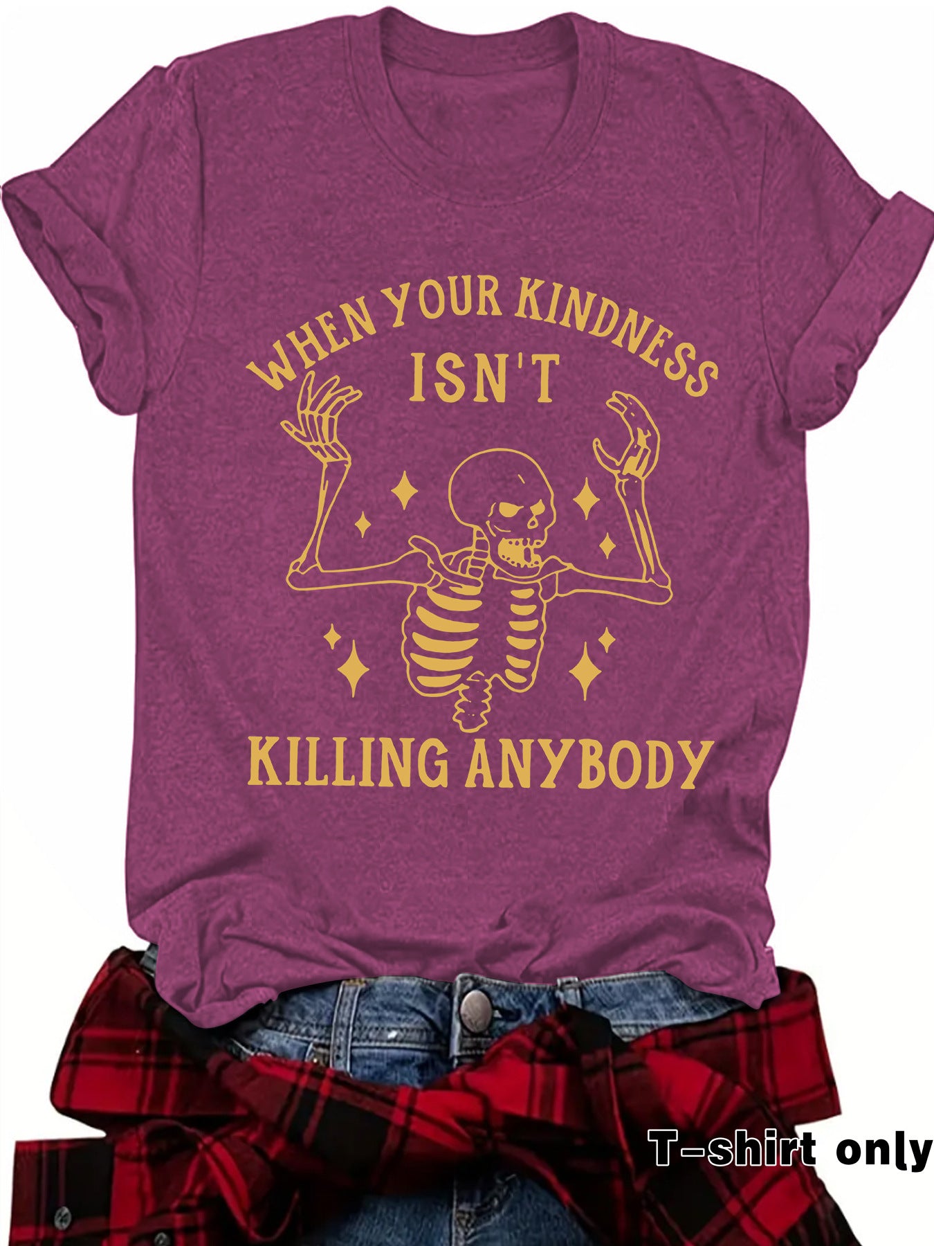 Short sleeved skull pattern short sleeved shirt