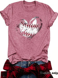 Short sleeved heart printed short sleeved shirt
