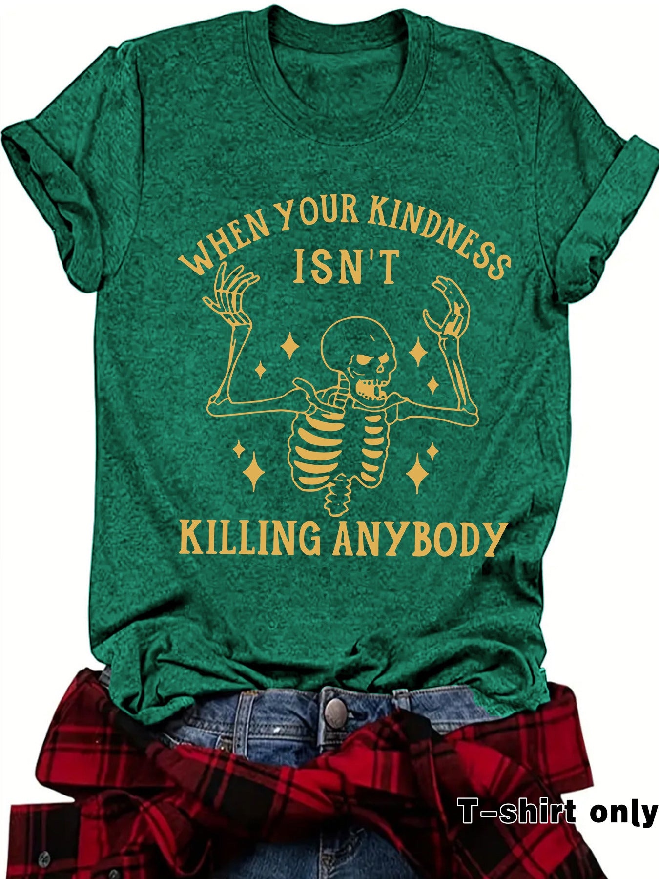 Short sleeved skull pattern short sleeved shirt