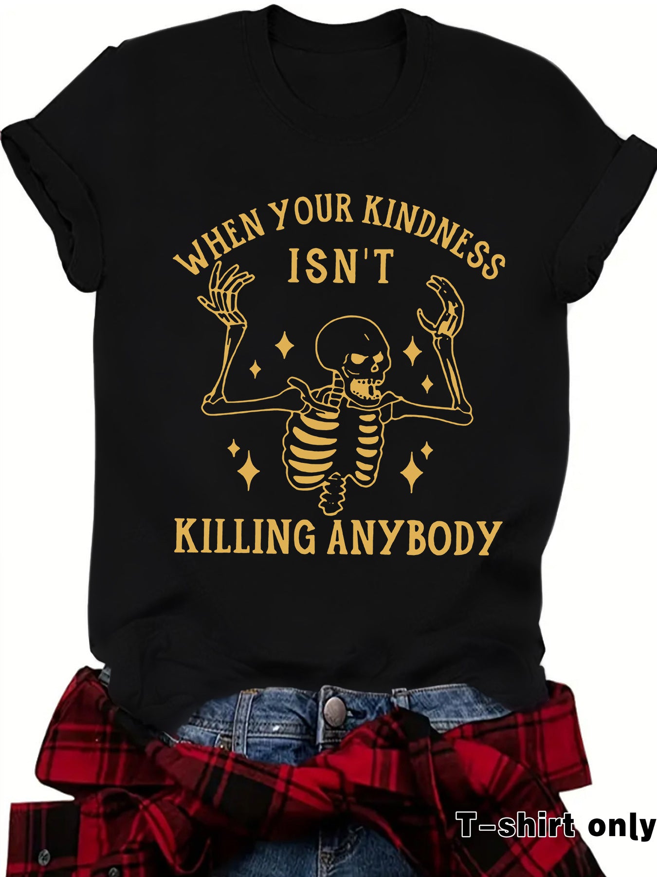 Short sleeved skull pattern short sleeved shirt